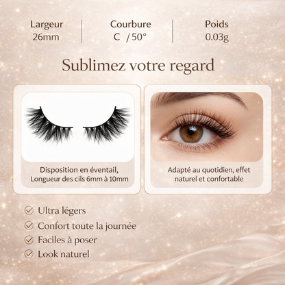 Faux Cils Magnétiques 3D Naturels