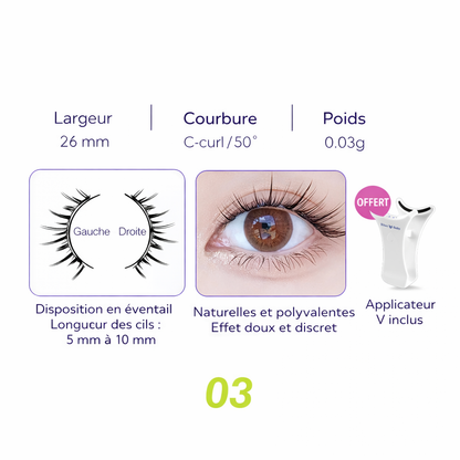 Faux Cils Magnétiques 3D Naturels