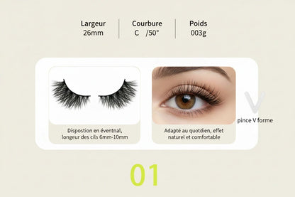 1pair Magnetic Eyelashes Handmade 3D Natural Magnetic False Eyelashes Reusable Magnetic Eyelashes Tweezers Set Wholesale